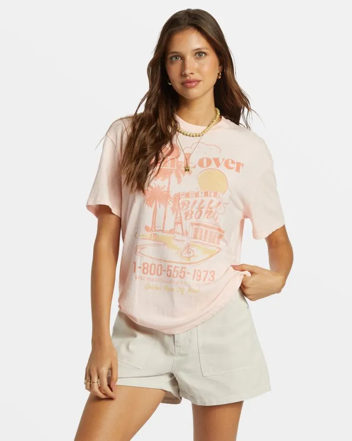 Billabong Graphic Tees and Tanks Golden State TShirt Feelin Peachy 8211 Women Billabong Graphic Tees and Tanks Golden State TShirt Feelin Peachy 8211 Women