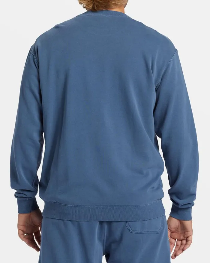 Billabong Hoodies and Fleece Wave Washed Crewneck Sweatshirt Slate Blue 8211 Men