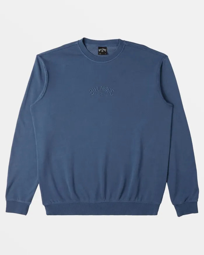 Billabong Hoodies and Fleece Wave Washed Crewneck Sweatshirt Slate Blue 8211 Men