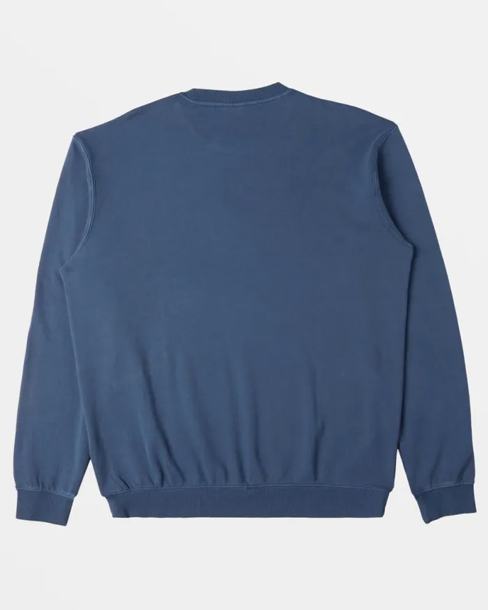 Billabong Hoodies and Fleece Wave Washed Crewneck Sweatshirt Slate Blue 8211 Men