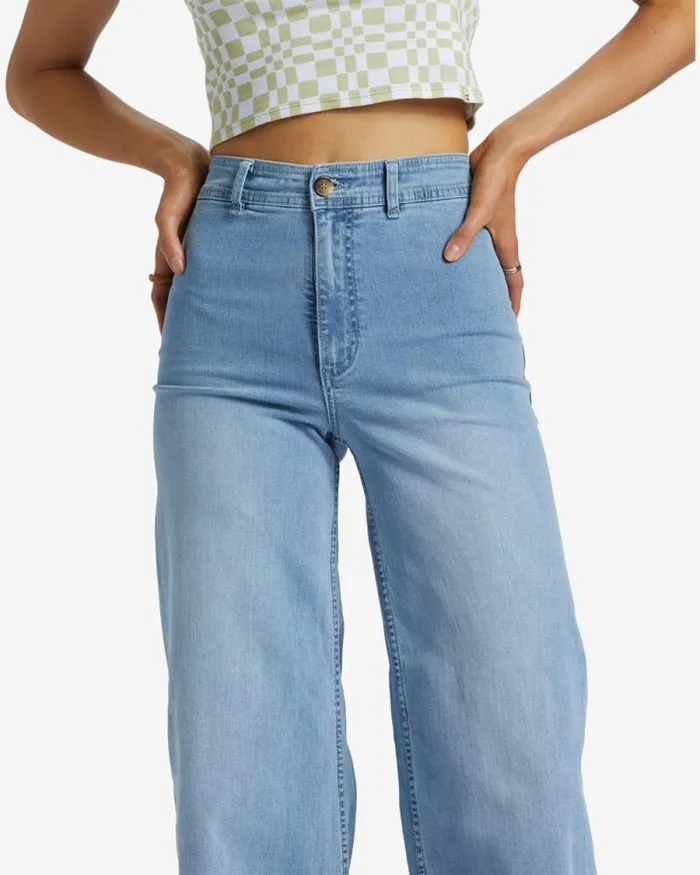Billabong Jeans and Pants Free Fall Indigo WideLeg Jeans Surf Spray 8211 Women Billabong Jeans and Pants Free Fall Indigo WideLeg Jeans Surf Spray 8211 Women