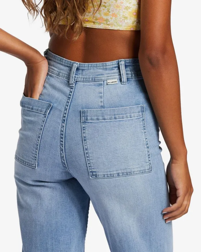 Billabong Jeans and Pants Free Fall Indigo WideLeg Jeans Surf Spray 8211 Women Billabong Jeans and Pants Free Fall Indigo WideLeg Jeans Surf Spray 8211 Women