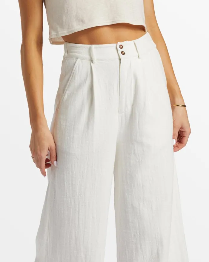 Billabong Jeans and Pants Tailor Made Wide Leg Pants Salt Crystal 8211 Women Billabong Jeans and Pants Tailor Made Wide Leg Pants Salt Crystal 8211 Women