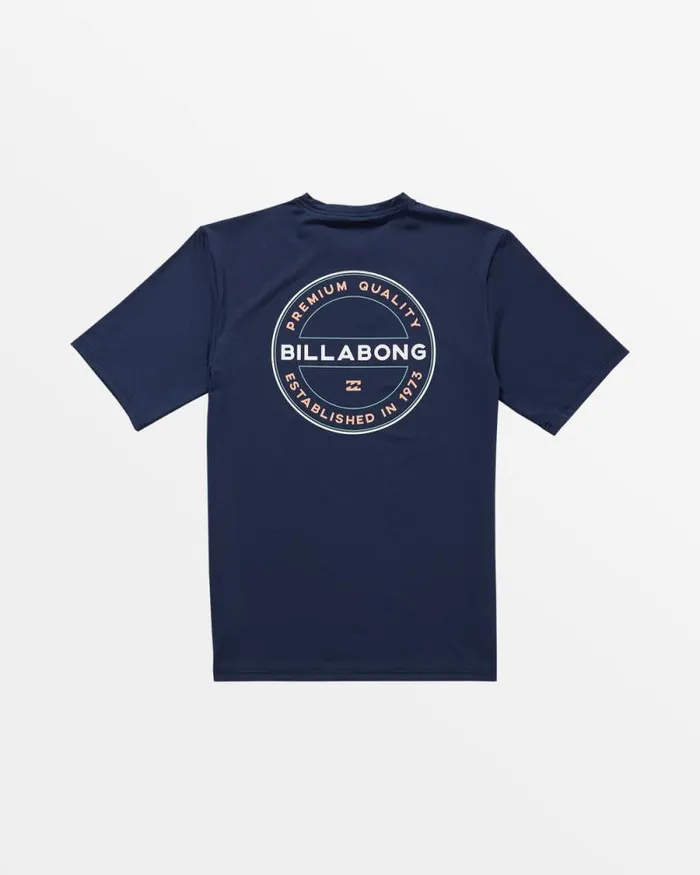 Billabong Rashguards and Surf Tees Classic Rotor UPF 50 Short Sleeve Surf Tee Navy 8211 Men Billabong Rashguards and Surf Tees Classic Rotor UPF 50 Short Sleeve Surf Tee Navy 8211 Men