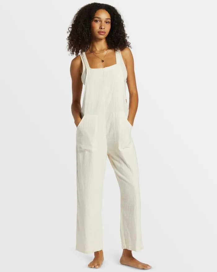Billabong Rompers and Jumpsuits Pacific Time Jumpsuit White Cap 8211 Women Billabong Rompers and Jumpsuits Pacific Time Jumpsuit White Cap 8211 Women