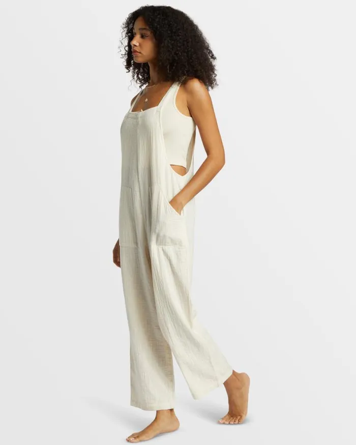 Billabong Rompers and Jumpsuits Pacific Time Jumpsuit White Cap 8211 Women Billabong Rompers and Jumpsuits Pacific Time Jumpsuit White Cap 8211 Women