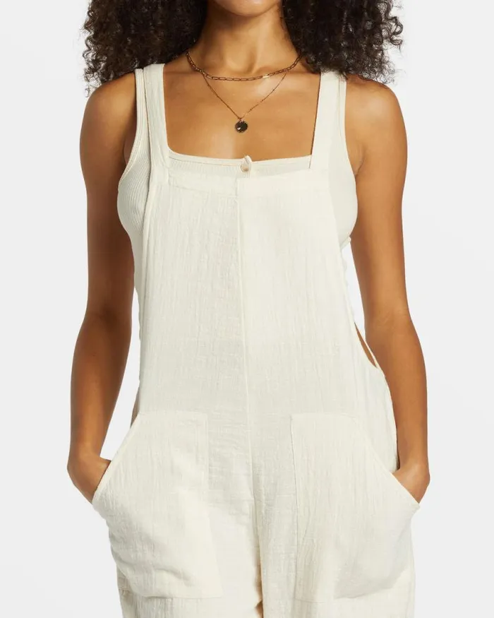 Billabong Rompers and Jumpsuits Pacific Time Jumpsuit White Cap 8211 Women Billabong Rompers and Jumpsuits Pacific Time Jumpsuit White Cap 8211 Women