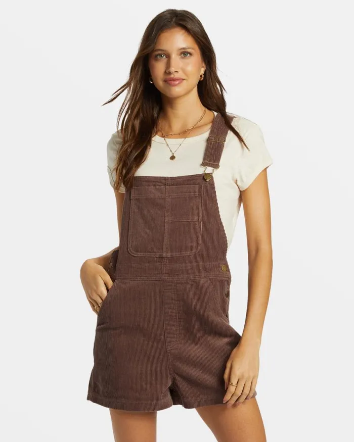 Billabong Rompers and Jumpsuits Sand Canyon Corduroy Shortall Romper Kona 8211 Women Billabong Rompers and Jumpsuits Sand Canyon Corduroy Shortall Romper Kona 8211 Women