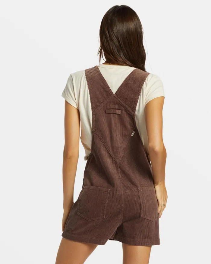 Billabong Rompers and Jumpsuits Sand Canyon Corduroy Shortall Romper Kona 8211 Women