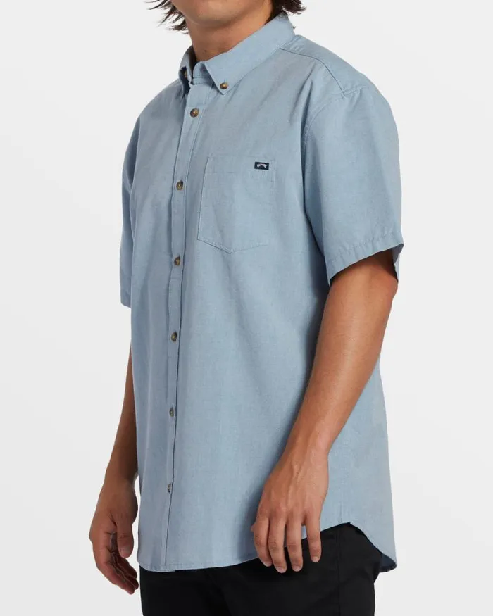 Billabong Shirts All Day Short Sleeve Shirt Powder Blue 8211 Men Billabong Shirts All Day Short Sleeve Shirt Powder Blue 8211 Men