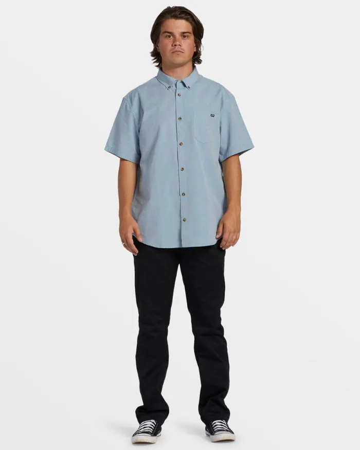 Billabong Shirts All Day Short Sleeve Shirt Powder Blue 8211 Men Billabong Shirts All Day Short Sleeve Shirt Powder Blue 8211 Men