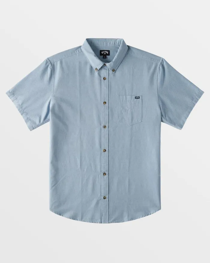 Billabong Shirts All Day Short Sleeve Shirt Powder Blue 8211 Men Billabong Shirts All Day Short Sleeve Shirt Powder Blue 8211 Men