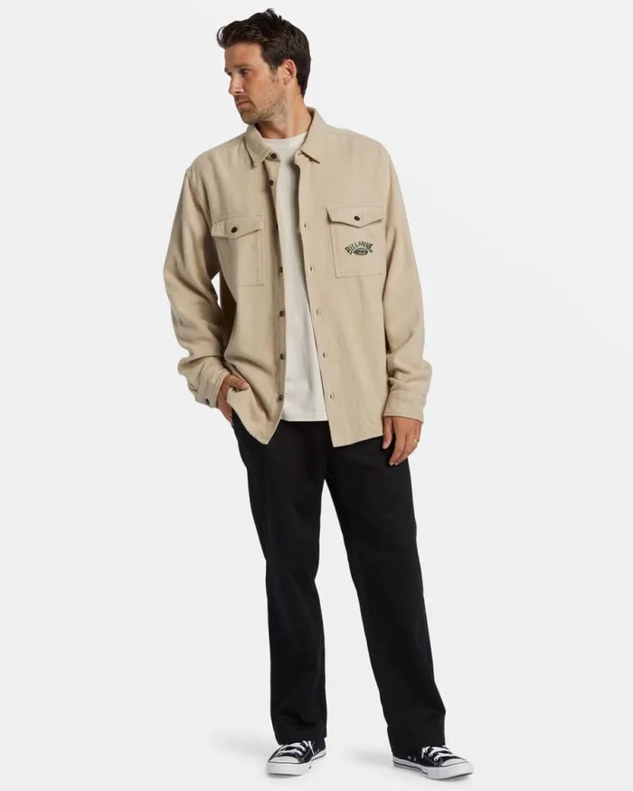 Billabong Shirts Bong Days Long Sleeve Cord Shirt Sand 8211 Men