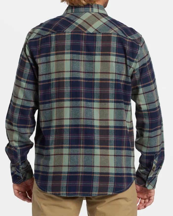 Billabong Shirts Coastline Long Sleeve Flannel Shirt Fern 8211 Men Billabong Shirts Coastline Long Sleeve Flannel Shirt Fern 8211 Men