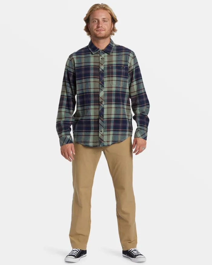 Billabong Shirts Coastline Long Sleeve Flannel Shirt Fern 8211 Men Billabong Shirts Coastline Long Sleeve Flannel Shirt Fern 8211 Men