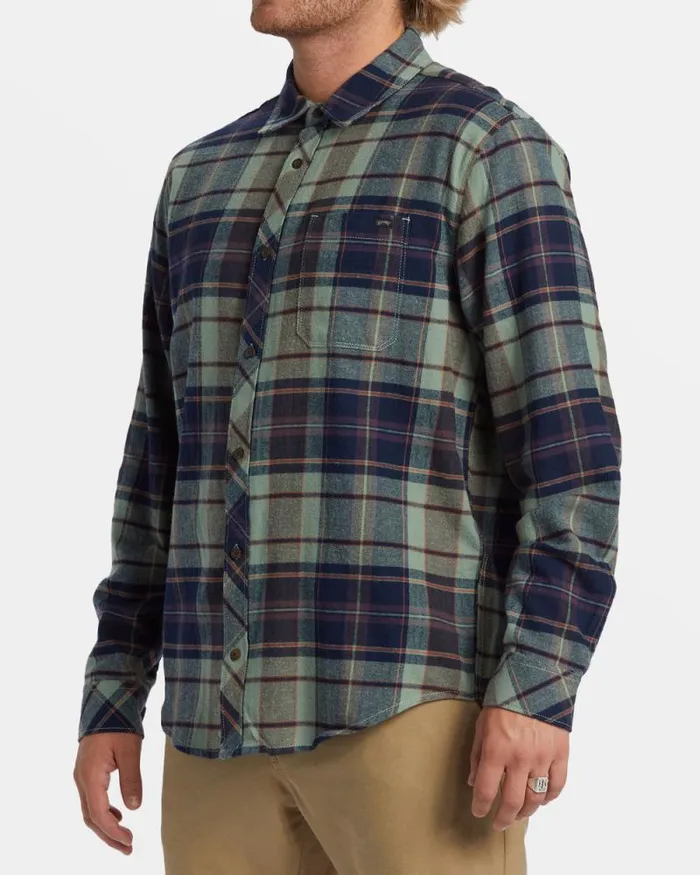 Billabong Shirts Coastline Long Sleeve Flannel Shirt Fern 8211 Men Billabong Shirts Coastline Long Sleeve Flannel Shirt Fern 8211 Men