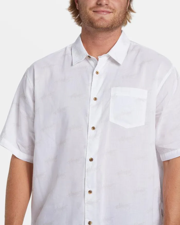 Billabong Shirts Script Short Sleeve Shirt White 8211 Men Billabong Shirts Script Short Sleeve Shirt White 8211 Men