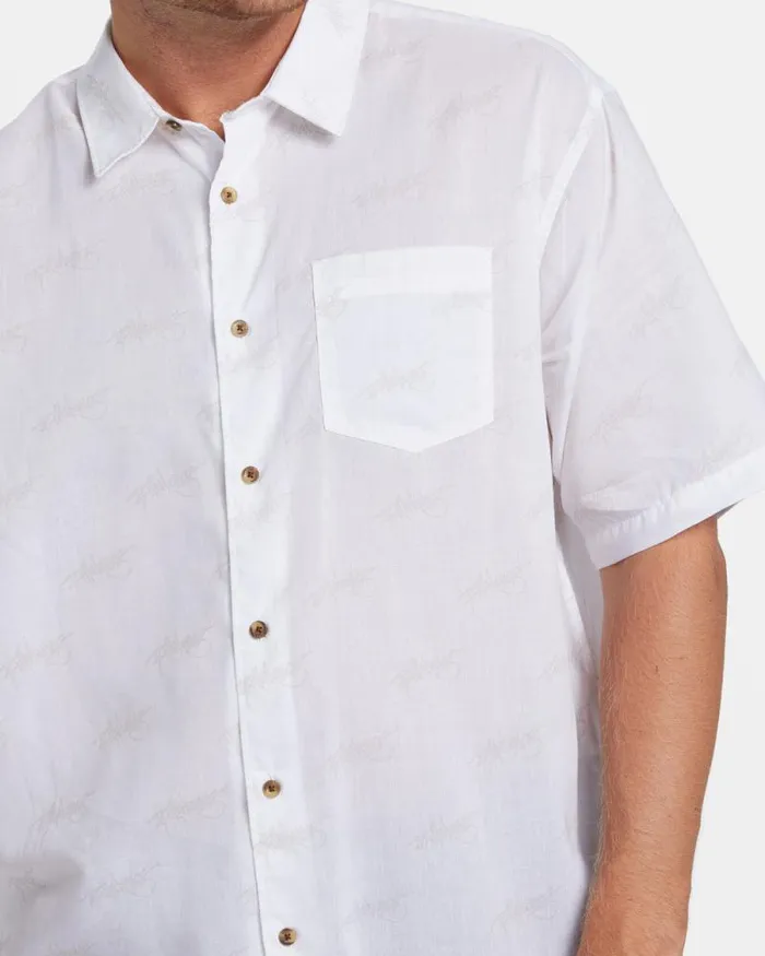 Billabong Shirts Script Short Sleeve Shirt White 8211 Men Billabong Shirts Script Short Sleeve Shirt White 8211 Men