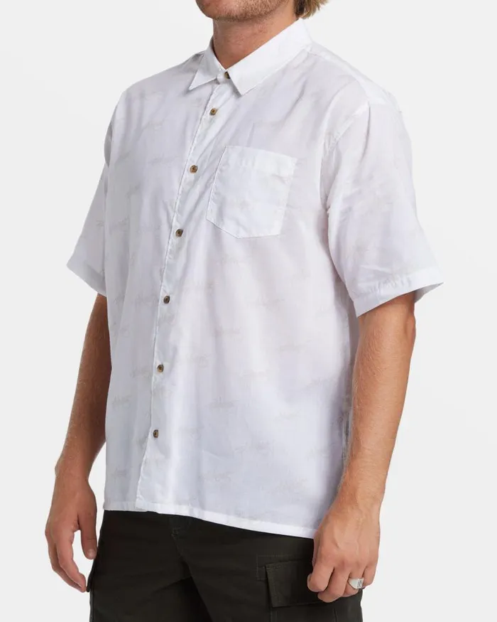 Billabong Shirts Script Short Sleeve Shirt White 8211 Men Billabong Shirts Script Short Sleeve Shirt White 8211 Men