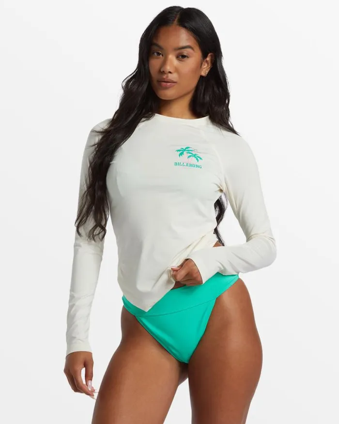 Billabong Sol Searcher Swim Sol Searcher Long Sleeve Rashguard Salt Crystal 8211 Women Billabong Sol Searcher Swim Sol Searcher Long Sleeve Rashguard Salt Crystal 8211 Women