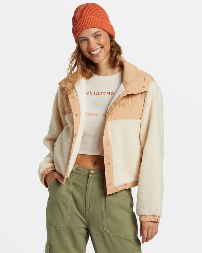 Billabong Sweatshirts and Fleece Lost Trails Jacket White Cap 8211 Women