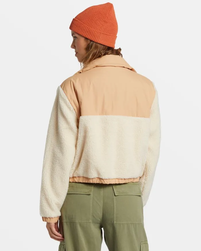 Billabong Sweatshirts and Fleece Lost Trails Jacket White Cap 8211 Women