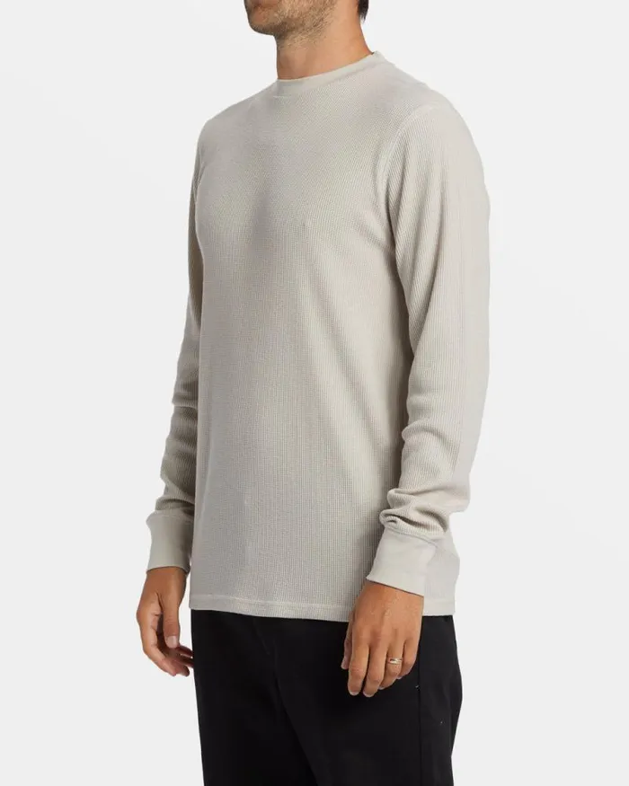 Billabong TShirts Essential Long Sleeve Thermal Top Stone 8211 Men Billabong TShirts Essential Long Sleeve Thermal Top Stone 8211 Men