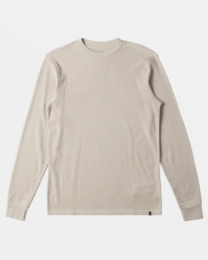 Billabong TShirts Essential Long Sleeve Thermal Top Stone 8211 Men Billabong TShirts Essential Long Sleeve Thermal Top Stone 8211 Men