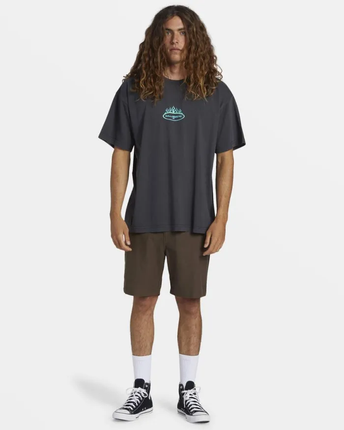 Billabong Wave Washed Essentials Firey OG TShirt Washed Black 8211 Men Billabong Wave Washed Essentials Firey OG TShirt Washed Black 8211 Men
