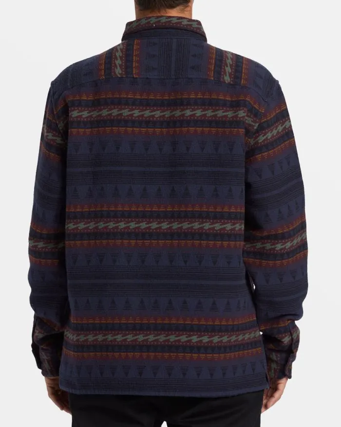 Billabong Wave Washed Essentials Offshore Jacquard Flannel Long Sleeve Shirt Dusty Navy 8211 Men Billabong Wave Washed Essentials Offshore Jacquard Flannel Long Sleeve Shirt Dusty Navy 8211 Men