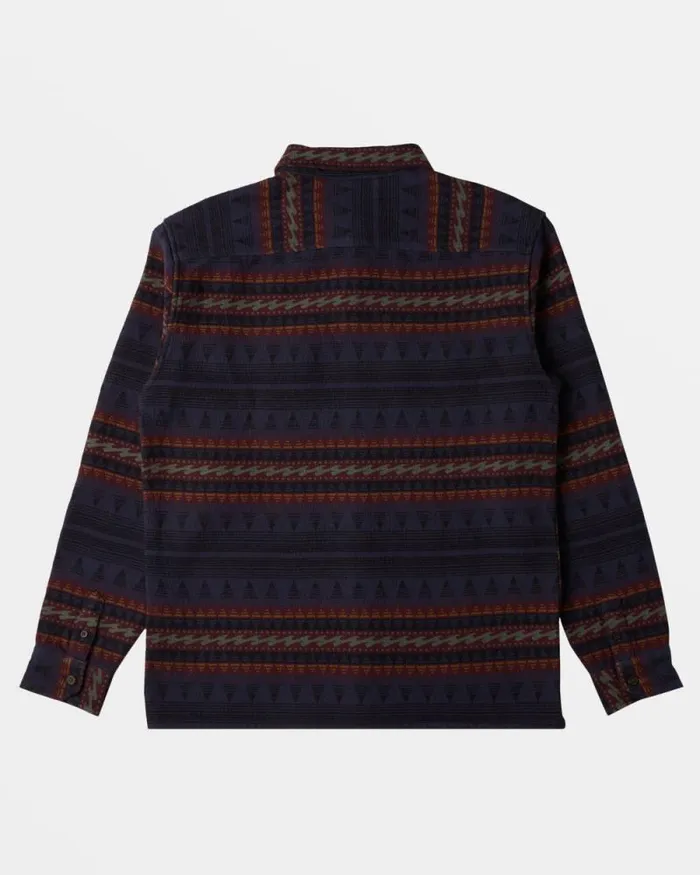 Billabong Wave Washed Essentials Offshore Jacquard Flannel Long Sleeve Shirt Dusty Navy 8211 Men Billabong Wave Washed Essentials Offshore Jacquard Flannel Long Sleeve Shirt Dusty Navy 8211 Men