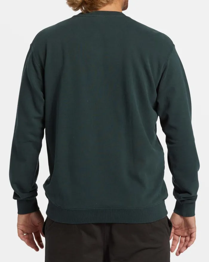 Billabong Wave Washed Essentials Wave Washed Crewneck Sweatshirt Forest Green 8211 Men Billabong Wave Washed Essentials Wave Washed Crewneck Sweatshirt Forest Green 8211 Men