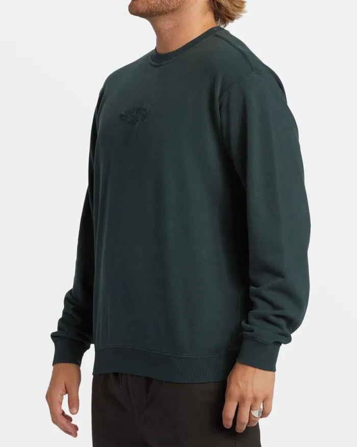 Billabong Wave Washed Essentials Wave Washed Crewneck Sweatshirt Forest Green 8211 Men Billabong Wave Washed Essentials Wave Washed Crewneck Sweatshirt Forest Green 8211 Men