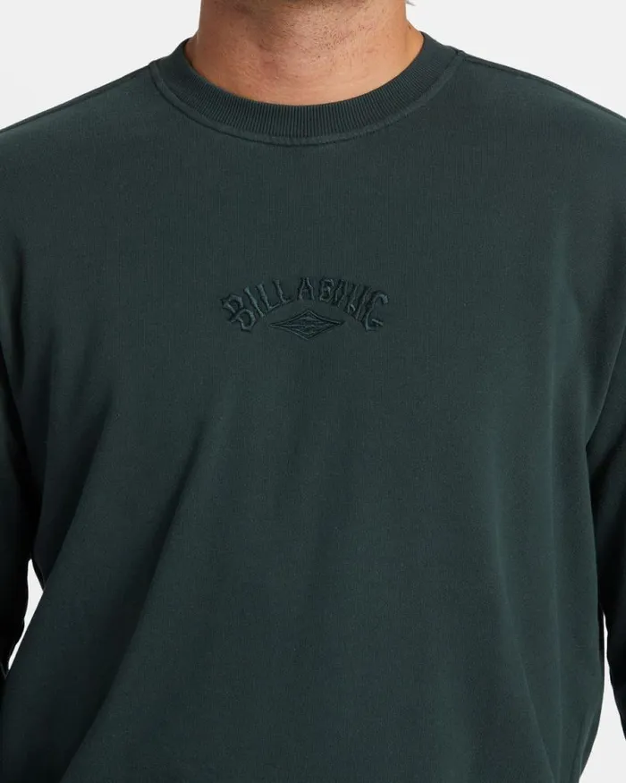 Billabong Wave Washed Essentials Wave Washed Crewneck Sweatshirt Forest Green 8211 Men Billabong Wave Washed Essentials Wave Washed Crewneck Sweatshirt Forest Green 8211 Men