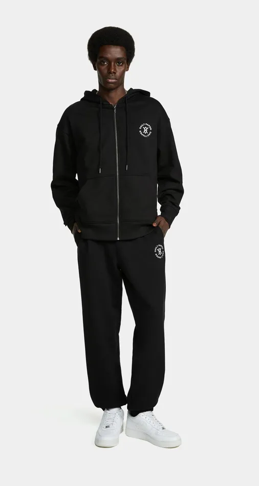 Black Circle Jog Pants Men Daily Paper Trousers