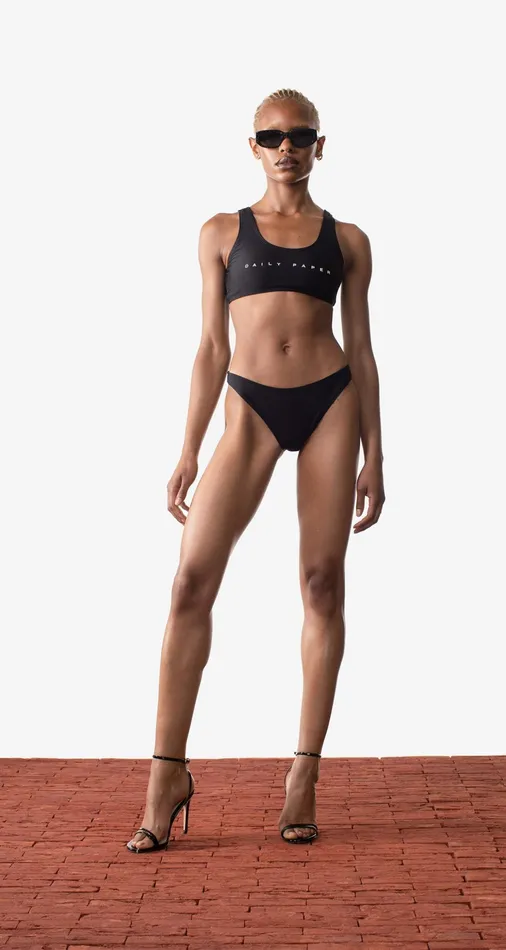 Black Ekini Bottom Women Daily Paper Swimwear