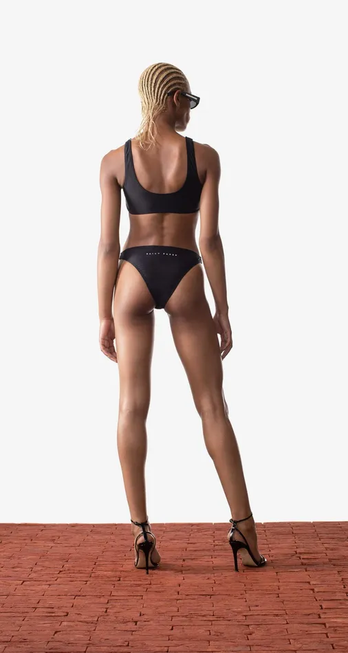 Black Ekini Bottom Women Daily Paper Swimwear