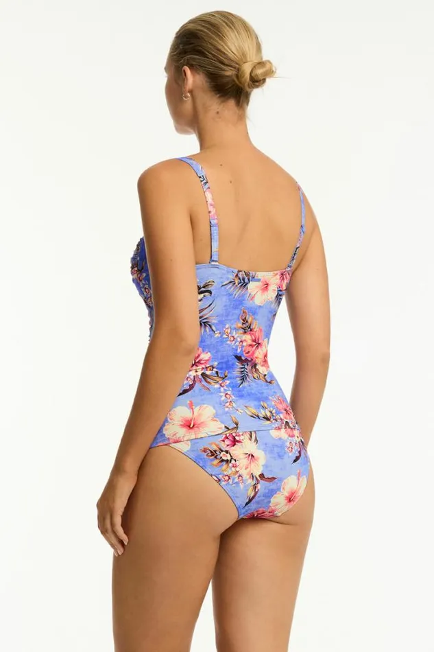 Blue Hawaii Twist Front Tankini Blue Hawaii Women Sea Level Tankinis and Singlets