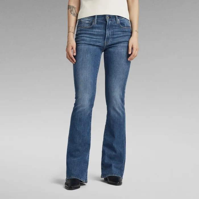 Bootcut and Flare Women GStar RAW Premium 3301 Flare Jeans Faded Cobalt