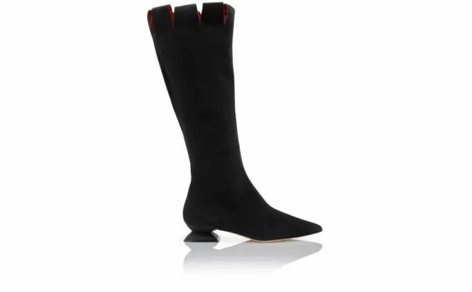 Boots Women Manolo Blahnik OLLEBlack Suede Knee High Boots Boots Women Manolo Blahnik OLLEBlack Suede Knee High Boots