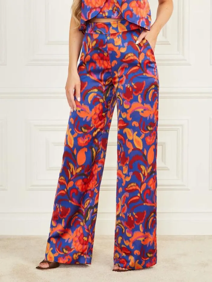 Bottoms Women Marciano Betty Printed Blue Pant Betty Blue Print