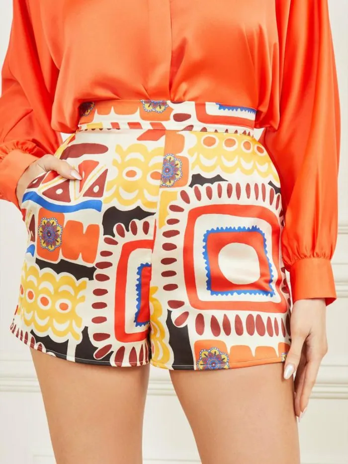 Bottoms Women Marciano Carnivale Printed Shorts Carnivale Print