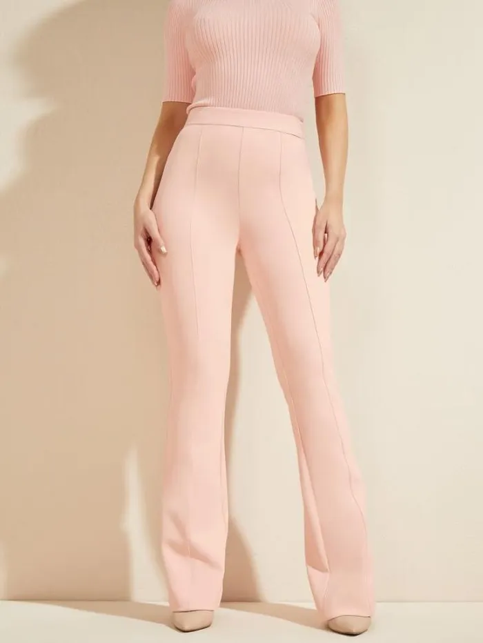 Bottoms Women Marciano Chloe Flared Pant Blush Cotton
