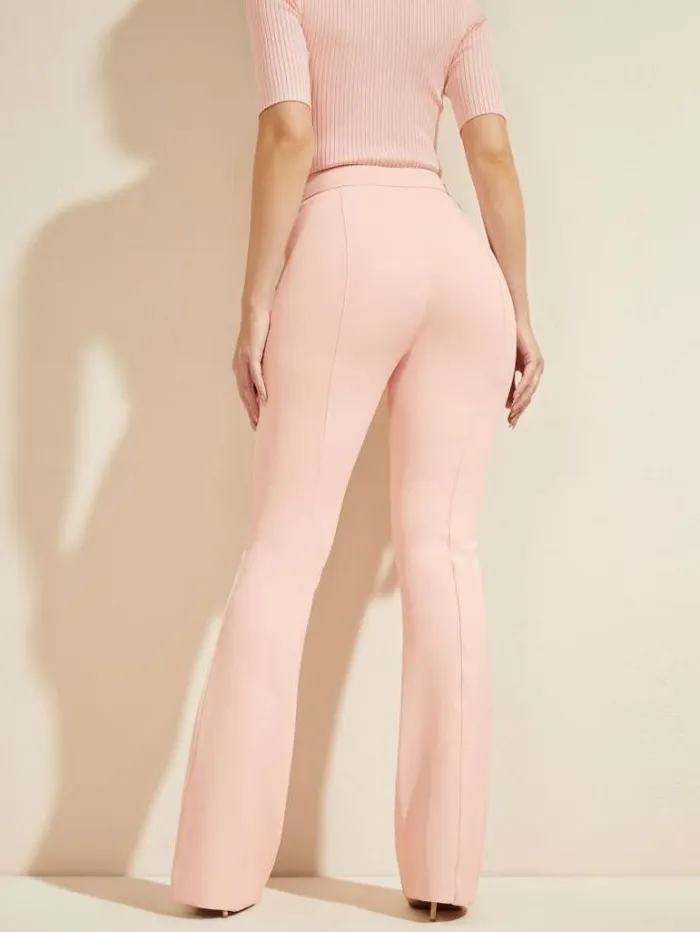 Bottoms Women Marciano Chloe Flared Pant Blush Cotton Bottoms Women Marciano Chloe Flared Pant Blush Cotton
