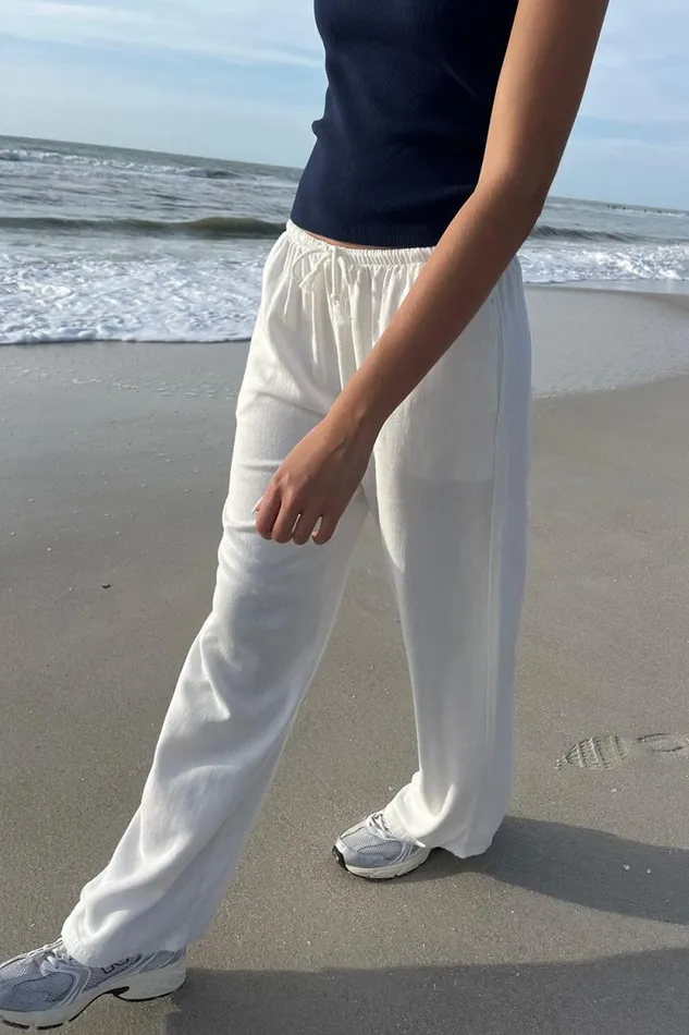 Brandy Melville Bottoms Anastasia Linen Pants Ivory 8211 Women
