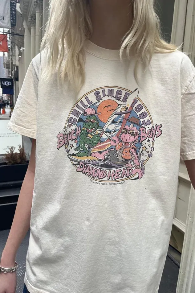 Brandy Melville Graphics Penelope Chill Since Beach Boys Top Ivory 8211 Women