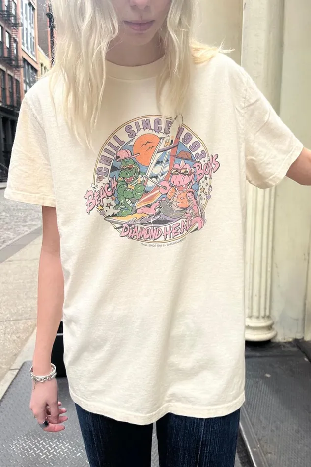 Brandy Melville Graphics Penelope Chill Since Beach Boys Top Ivory 8211 Women