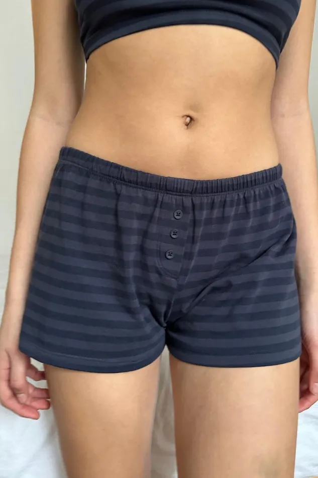 Brandy Melville Matching Sets Keira Striped Sweatshorts Faded Navy Stripes 8211 Women Brandy Melville Matching Sets Keira Striped Sweatshorts Faded Navy Stripes 8211 Women