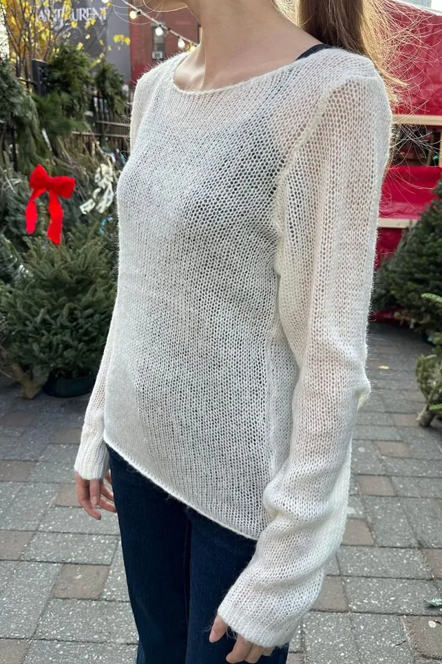 Brandy Melville Sweaters Colette Boat Neck Sweater Ivory 8211 Women