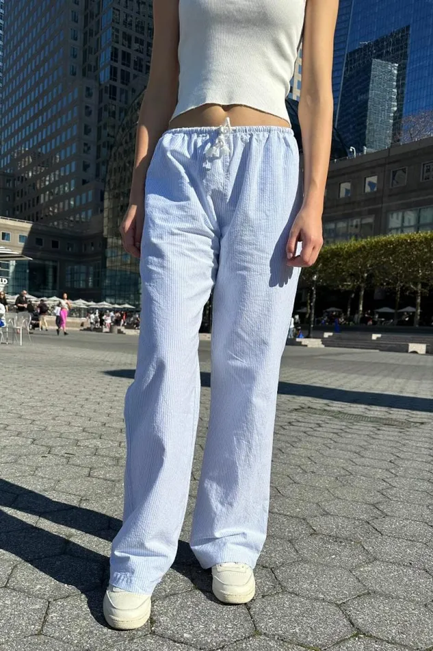 Brandy Melville Sweatpants and Sweatshirts Anastasia Pants Light Blue And White Stripes 8211 Women